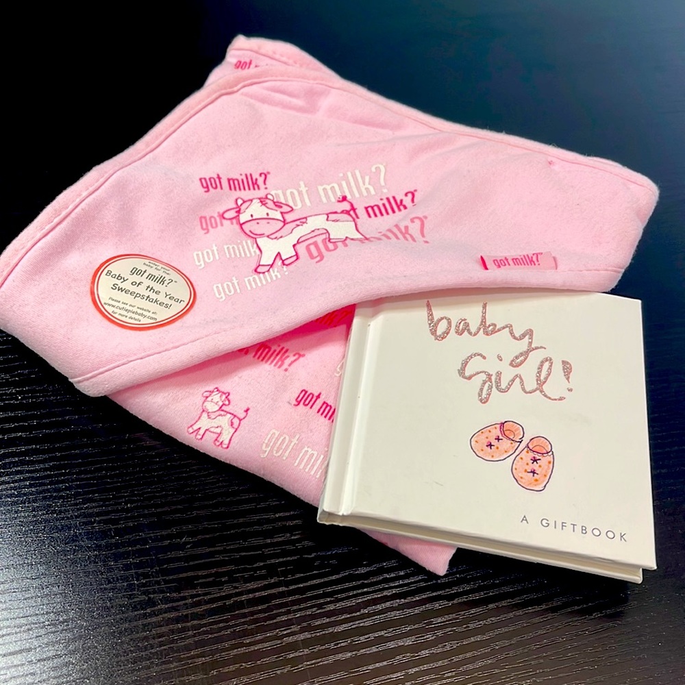 Got Milk Baby Blanket and Baby Girl Book - Picture 2 of 10